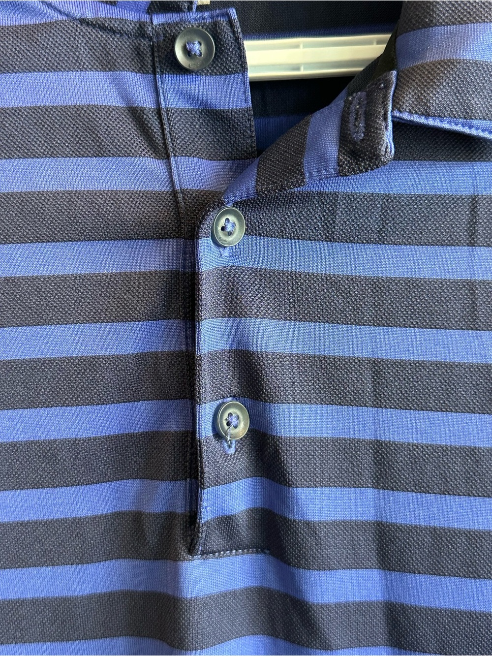 Nike Men's Navy & Royal Blue Striped Polo - Picture 5 of 7